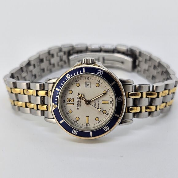 Raymond Weil Geneve Tango Women Watch White Dial Two Tone Bracelet 8" New Batt - Picture 1 of 13